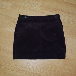 Suede purple mini skirt